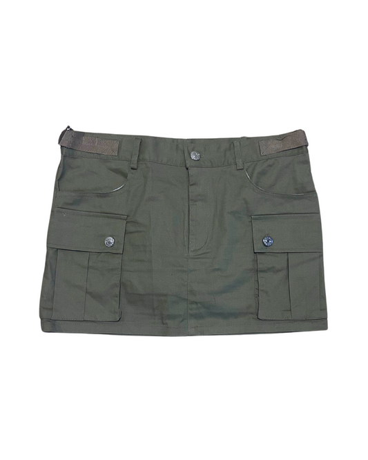 Utility Cargo Mini Skirt – Sage Green