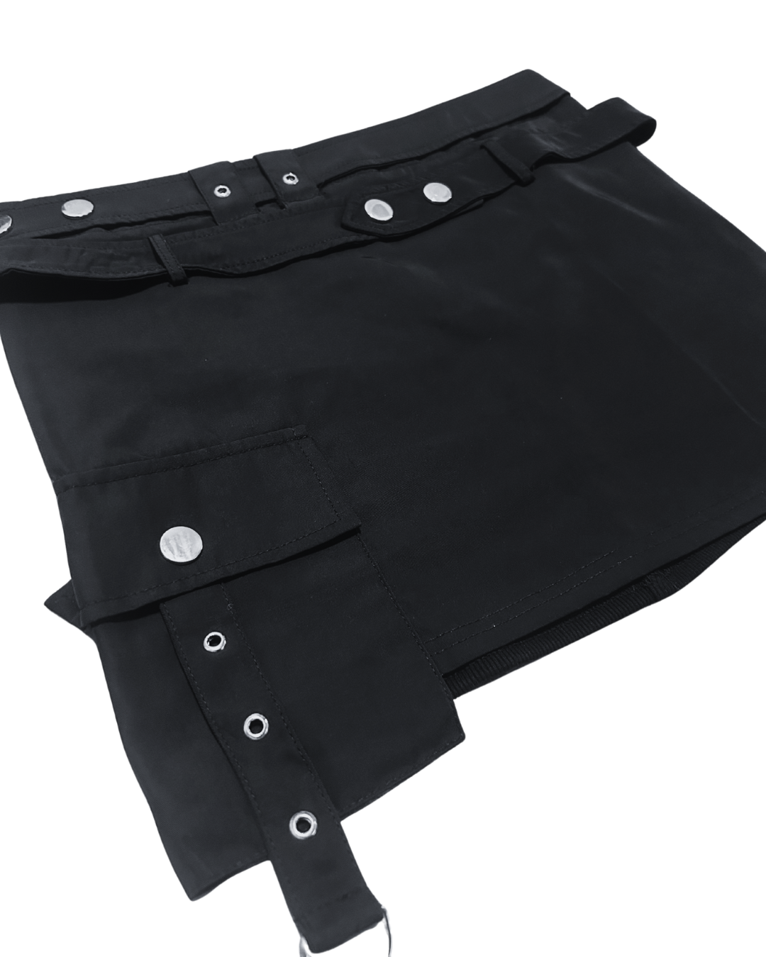 [NACHE] STRAP CARGO MINI SKIRT /追跡付 black-cargo-mini-skirt-