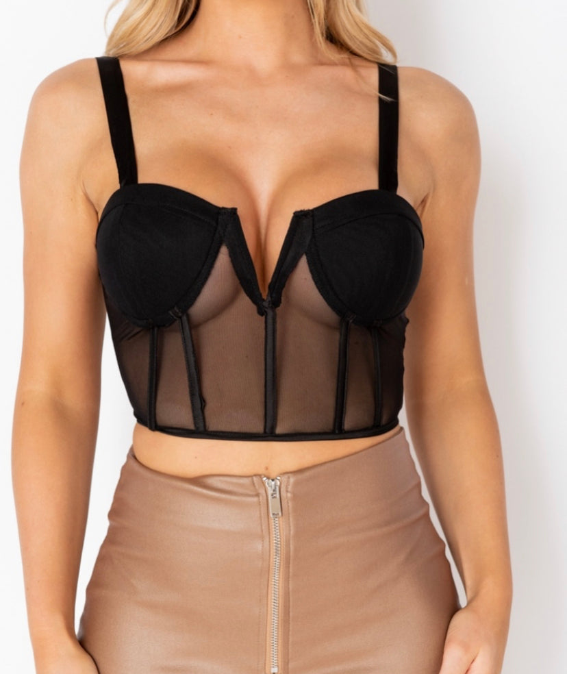 Mesh Bustier Top