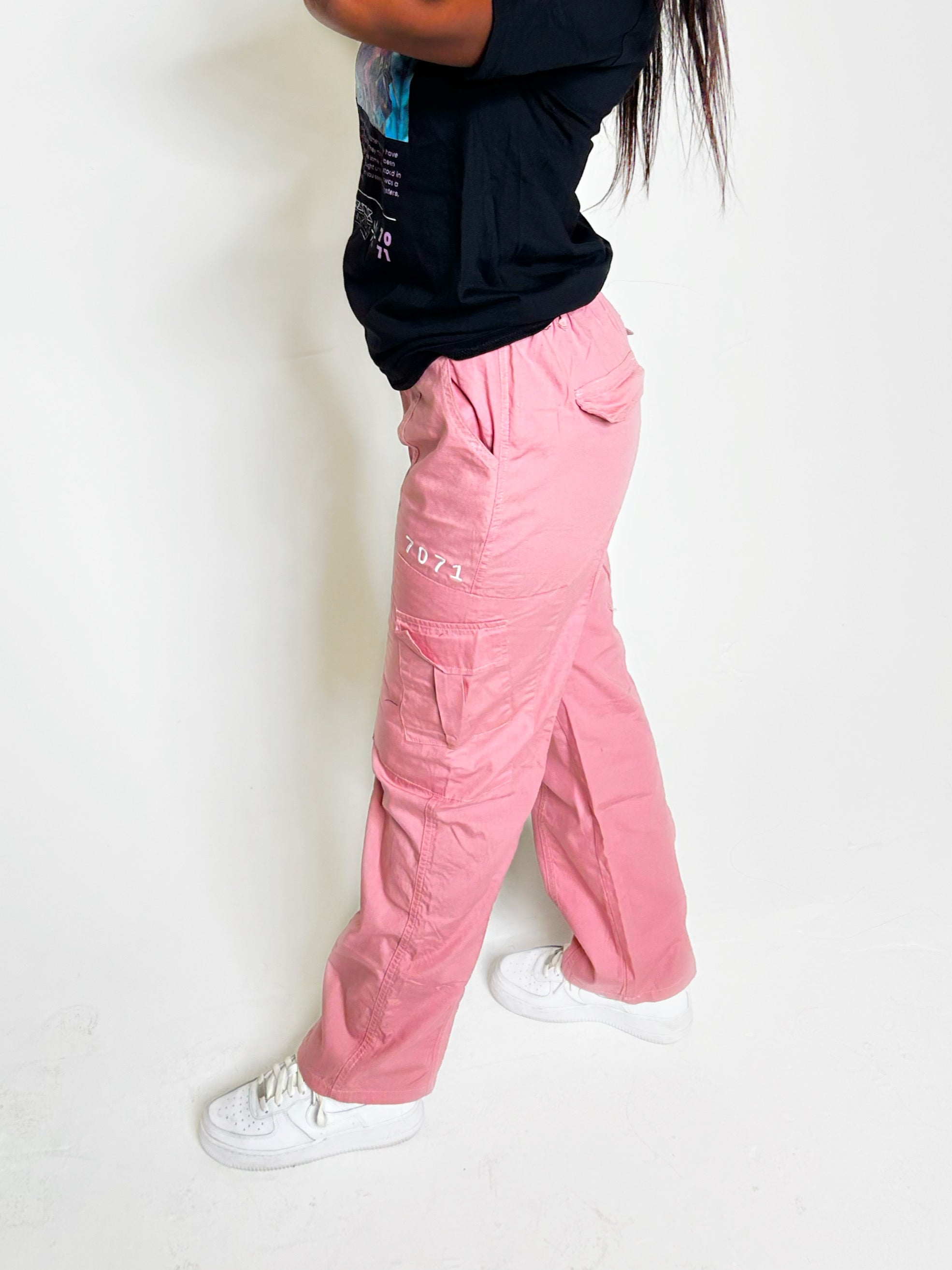 ●MIDNIGHT MOVE● strap cargo pants pink 23fw60 strap cargo pants (pink) - MIDNIGHT MOVE | 60% - Asian